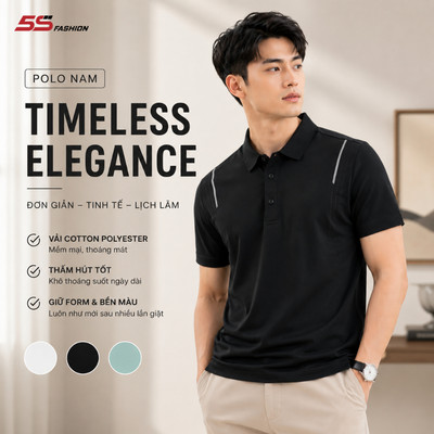 Áo Polo Nam Lịch Lãm 5S FASHION Phom Slim Fit Đơn Giản M0APC26012