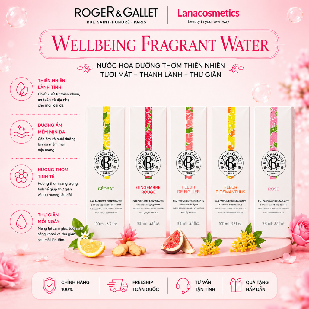Nước hoa Roger & Gallet Wellbeing Fragrant Water