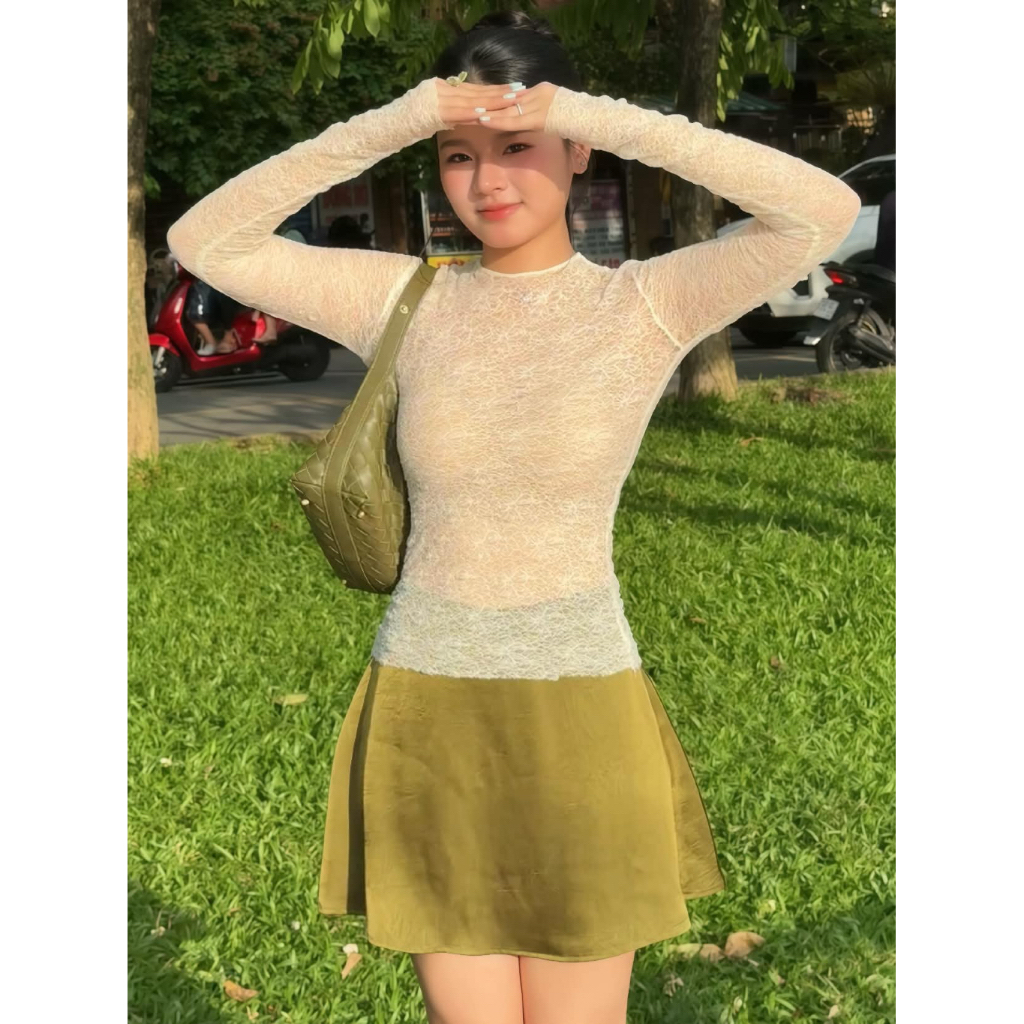 Chân Váy Lụa Poppop Skirt Dáng Ngắn Xoè Nhẹ HÈO