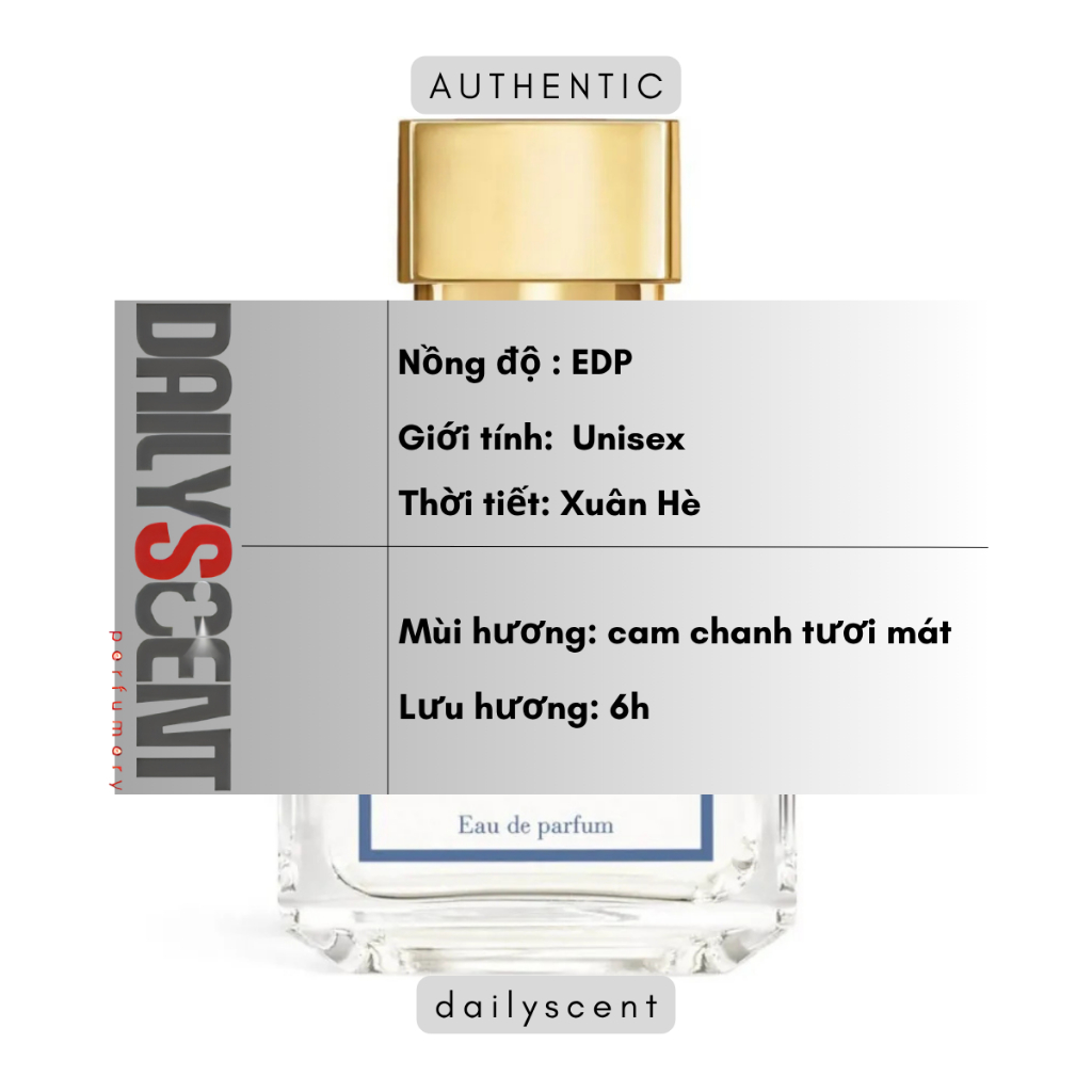 Nước hoa 724 70ml EDP MFK| Nước hoa mùi cam chanh | Nước hoa mùa hè | Nước hoa Unisex | dailyscent