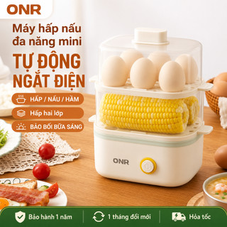 ONR-Máy Hấp Trứng MINI Đa Chức Năng, Hai Tầng,Hấp Trứng/Bữa Sáng,Phù Hợp Sử Dụng Trong Nhà Bếp