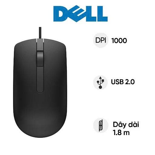 Chuột máy tính có dây Dell MS116
