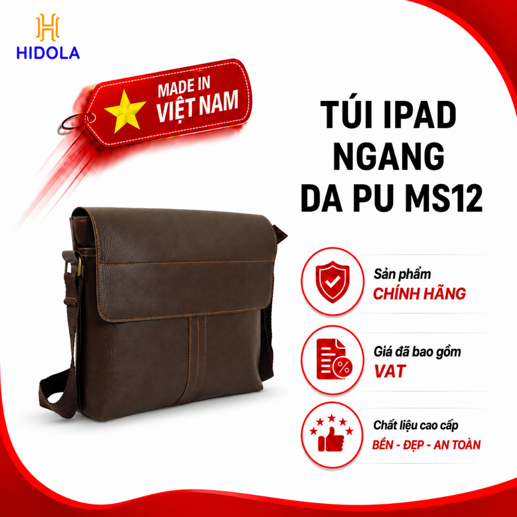 TÚI XÁCH IPAD NGANG DA PU MS12