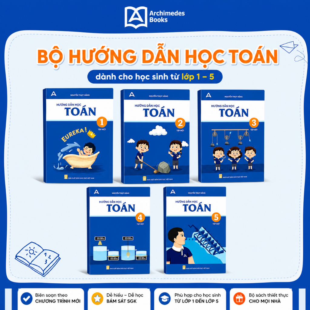 Sách- Hướng Dẫn Học Toán Lớp 1, 2, 3, 4, 5 - Archimedes School