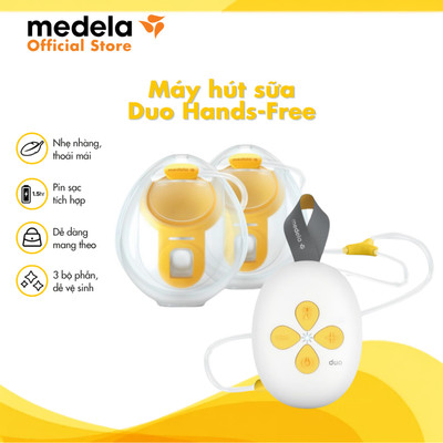 Máy hút sữa Medela Duo Hands Free | Có pin sạc tích hợp, thiết kế nhỏ gọn, kết nối Bluetooth