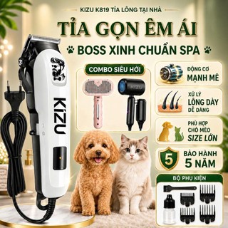 Tông Đơ Cắt Lông Chó Mèo K819 - Tăng Đơ Có Dây An Toàn Không Giật Êm Ái Tại Nhà Cho Thú Cưng