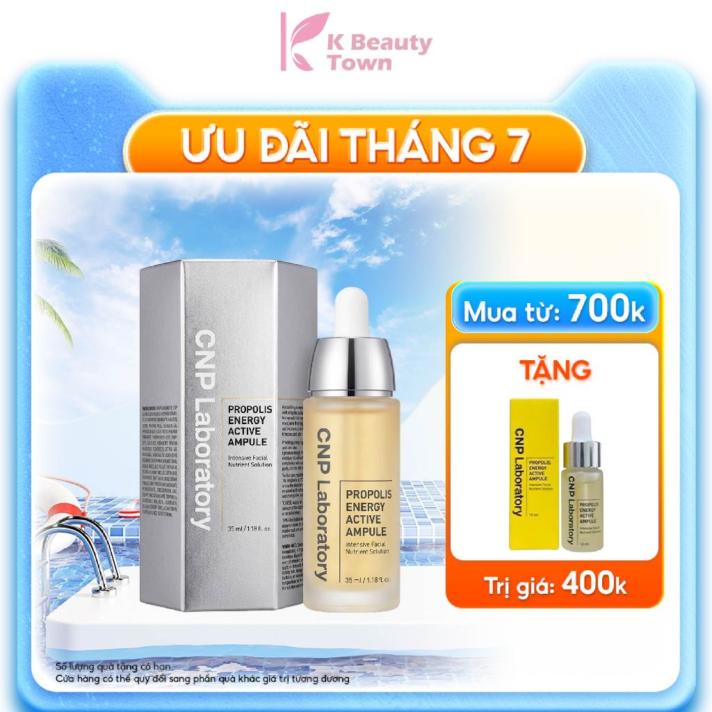 Tinh chất tái tạo phục hồi da chiết xuất keo ong CNP Propolis Energy Active Ampule x K Beauty Town