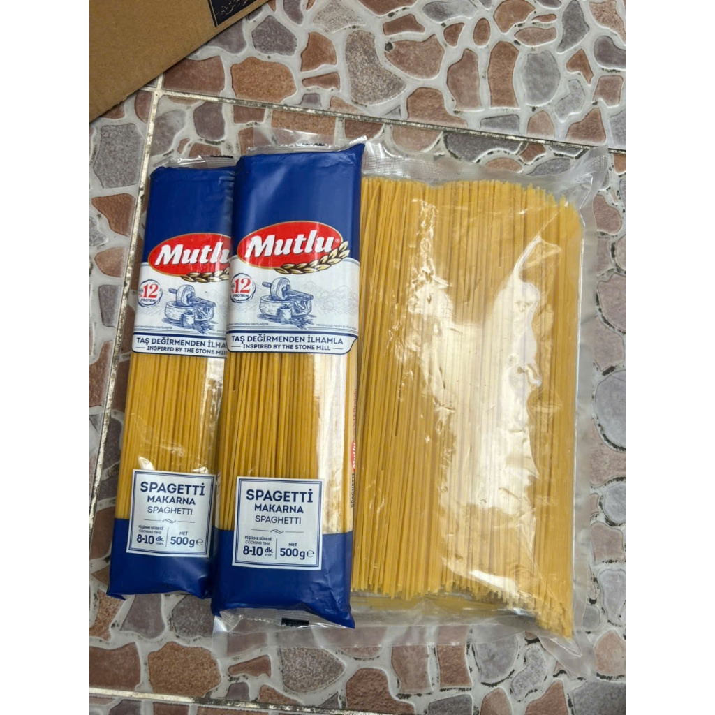 Mỳ ý  2KG  SỢI TRÒN(MUTLU) mì ý Spagetti cho kênh nhà hàng khách sạn nhập khẩu Ý - mỳ ý túi