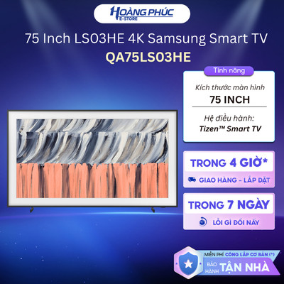 QA75LS03HE - Smart Tivi Khung Tranh The Frame QLED Samsung 4K Vision AI 75 Inch QA75LS03HE {Ship HCM 0Đ}