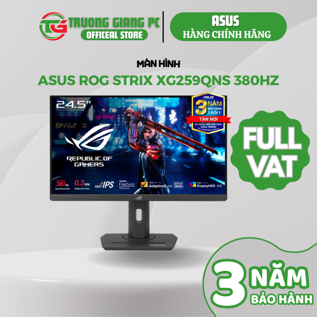 [SẢN PHẨM FULL VAT] Màn hình ASUS ROG Strix XG259QNS 380Hz 0.3ms - BẢO HÀNH 36 THÁNG