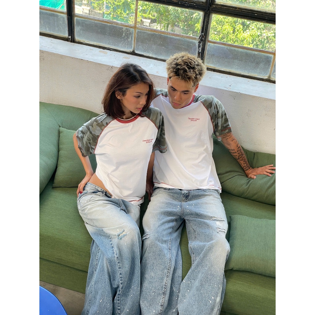 Quần Jeans Wash Dài Unisex Form Baggy Straight "HICKORY” Premium Denim Họa Tiết Vẩy Sơn Thủ Công | Common Issue | BigBuy360 - bigbuy360.vn