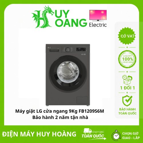 [Hỏa Tốc 2H HN] Máy giặt LG cửa ngang 9Kg FB1209S6M - Bảo hành 2 năm tận nhà