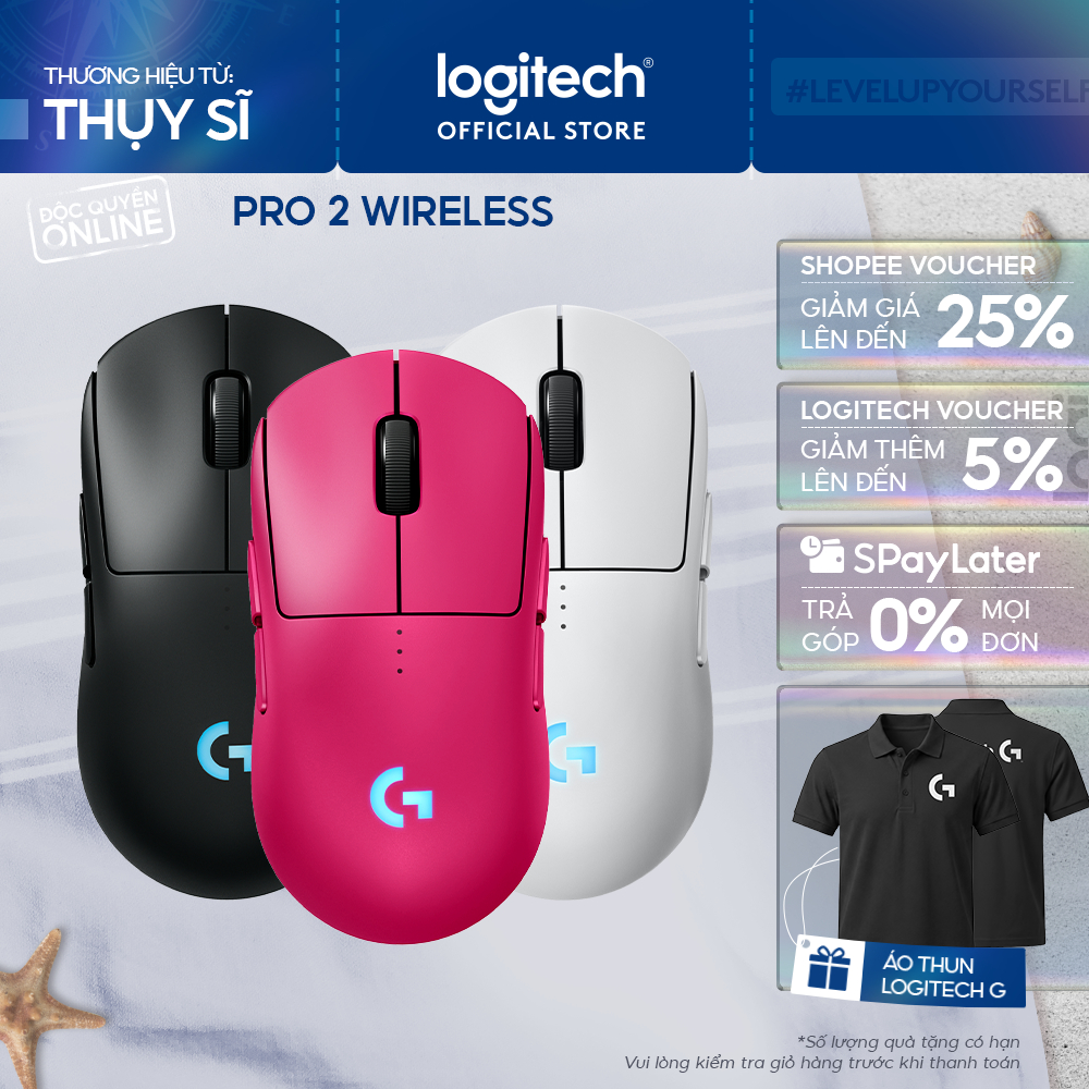 Chuột Gaming không dây Logitech G PRO 2 LIGHTSPEED, Switch LIGHTFORCE, Hero 2 32k DPI, USB-C