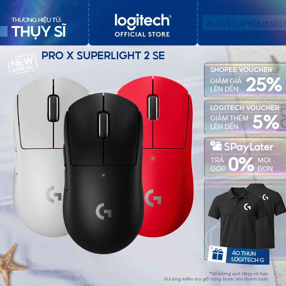Chuột gaming không dây Logitech G PRO X SUPERLIGHT 2 SE - Chuẩn Pro-grade, nặng 60g, 5 nút lập trình