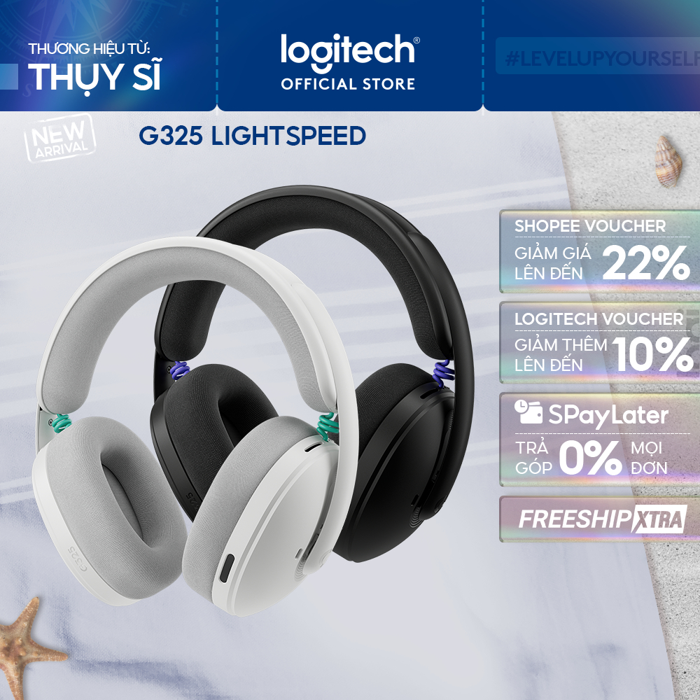 Tai nghe Gaming không dây Bluetooth Logitech G325 LIGHTSPEED - Mic giảm ồn, Âm thanh 24-Bit