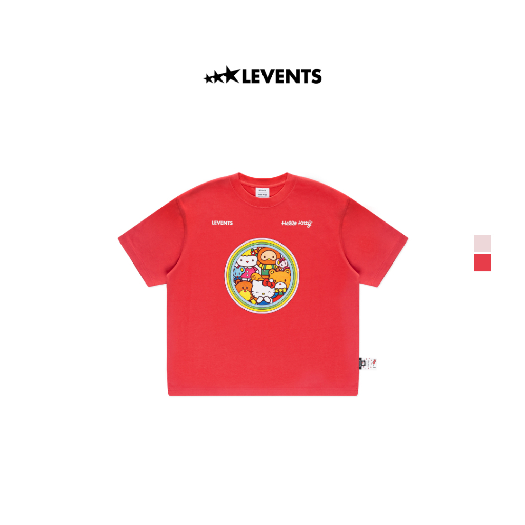 Levents® x Hello Kitty | Áo Thun Kitty's Family Semi-Oversized Tee 100% Cotton T-shirt