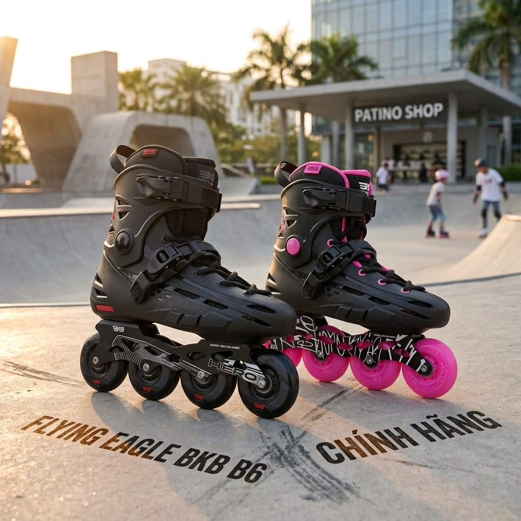 Giày patin người lớn Flying Eagle BKB B6 HERO màu hồng chính hãng - PATINO