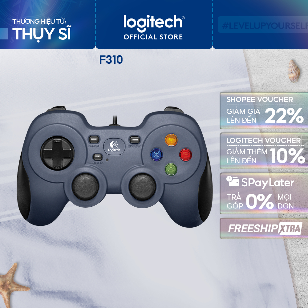 Tay cầm gaming console có dây Logitech F310 - 4 phím di chuyển D-Pad, TV Android
