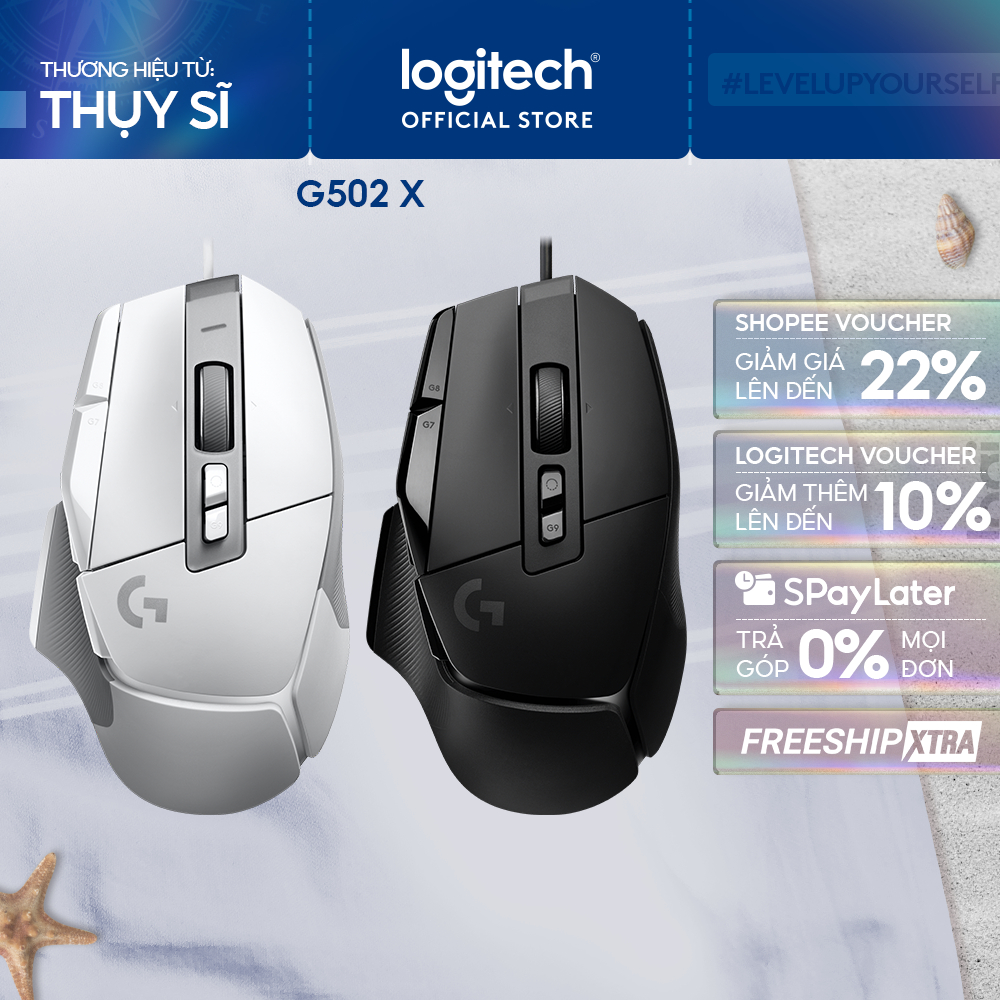 Chuột gaming có dây Logitech G G502 X – switch LIGHTFORCE hybrid, Cảm biến Hero 25K