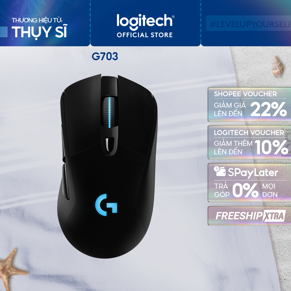 Chuột Gaming không dây LIGHTSPEED Logitech G G703 Hero