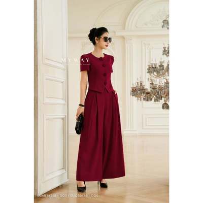 Quần Suông Rộng Công Sở Nữ MY WAY Phối Ly Trẻ Trung Cao Cấp 5MQB0169