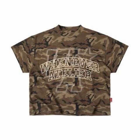 ÁO “WHENEVER” WAFFLE CAMO T-SHIRT / MOSS GREEN