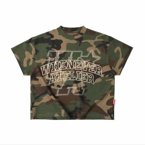ÁO “WHENEVER” WAFFLE CAMO T-SHIRT / GREEN