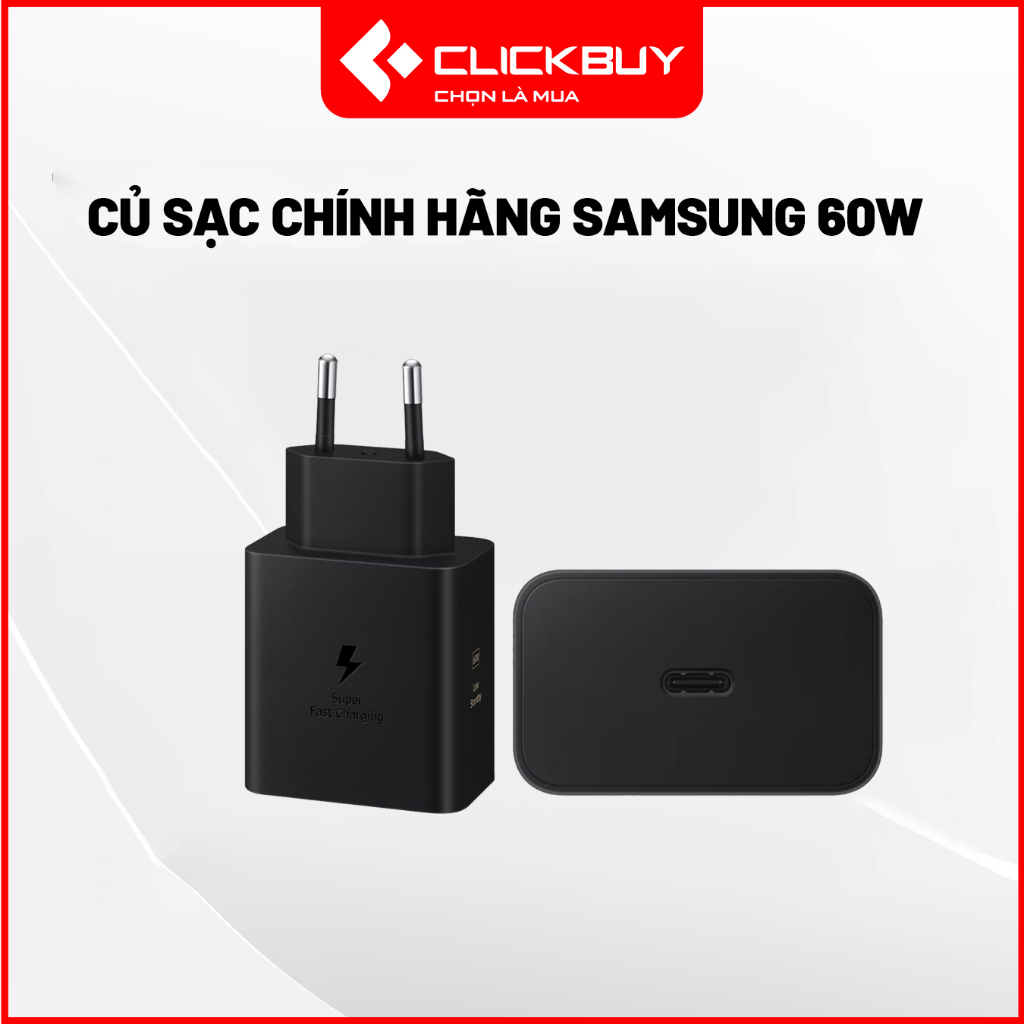 Củ Sạc Nhanh Samsung 60W Không Kèm Cáp Super Fast Charging 3.0 USB-C PD 3.1 Chính Hãng | BigBuy360 - bigbuy360.vn