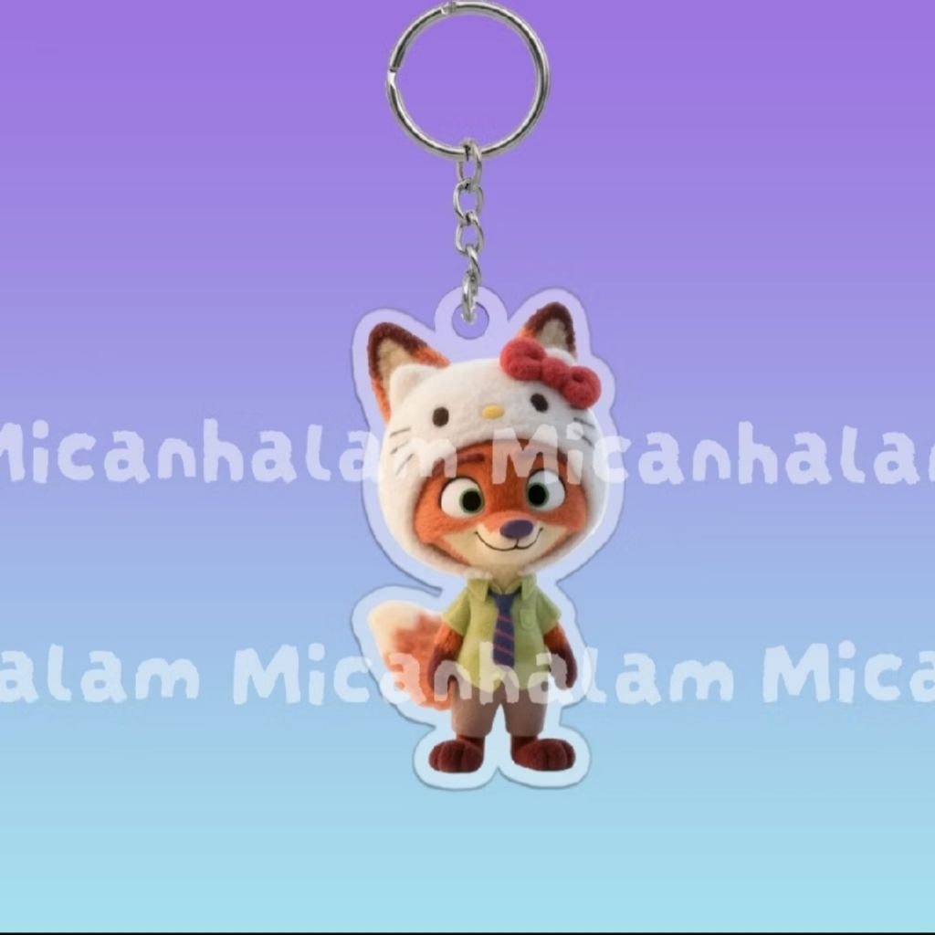 Móc khóa Nick Fox Zootopia chất liệu nhựa