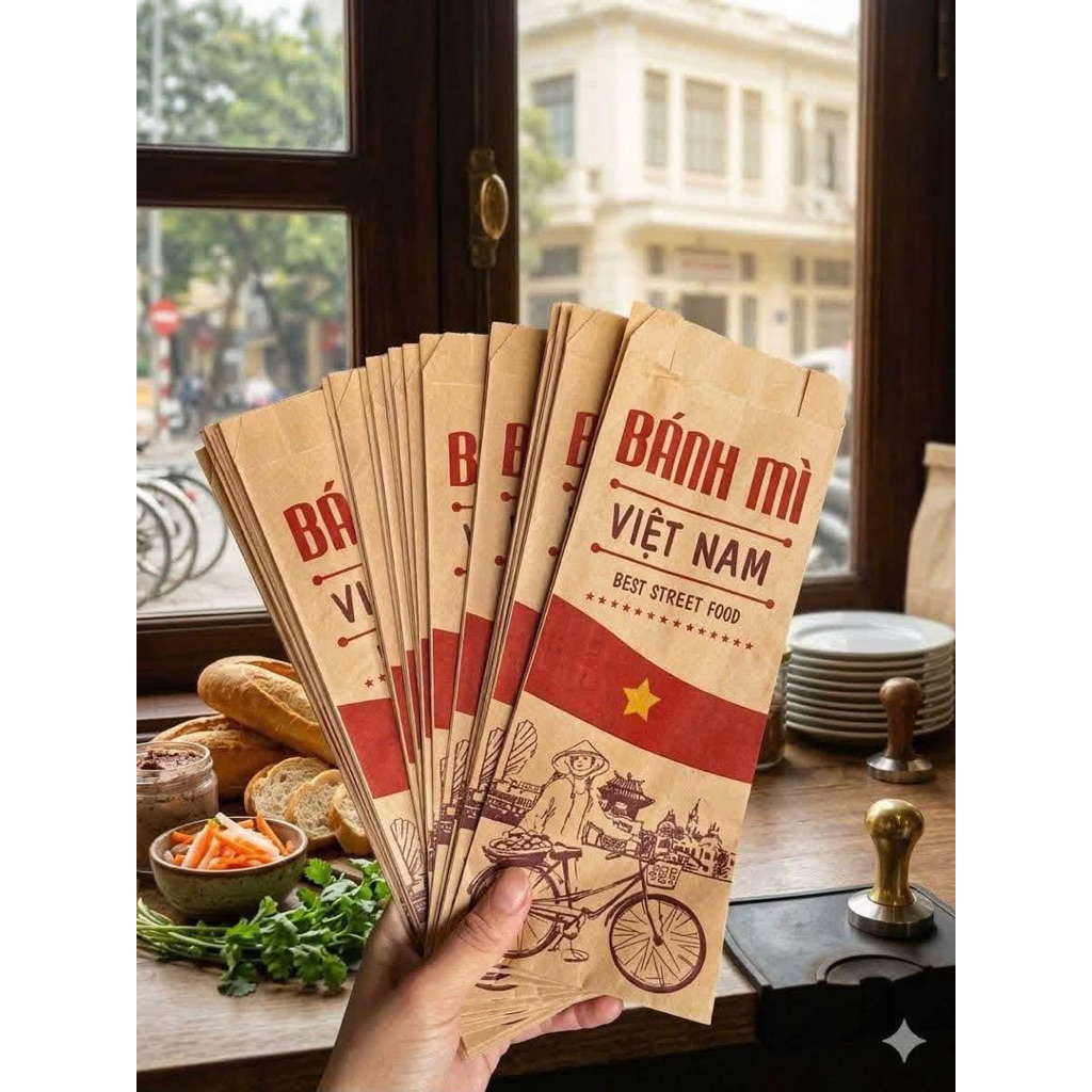 TÚI GIẤY KRAFT CAO CẤP ( 1 Xấp / 100 túi )