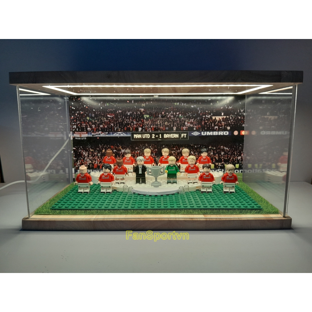 Mô hình cầu thủ bóng đá Set 14 Lego Manchester United Treble Champion League Final 1999 figure hộp m