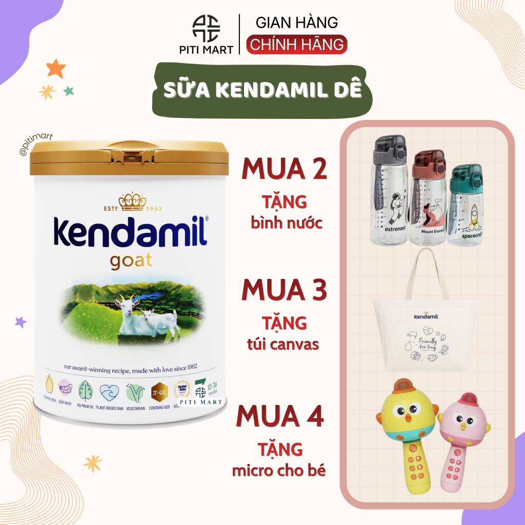 Sữa Kendamil Dê đủ số 1, 2, 3 hàng nhập chính hãng