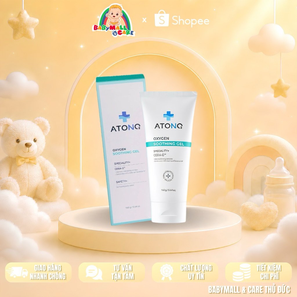 Gel bôi hỗ trợ làm dịu da rôm sẩy Atono2 Oxygen Soothing Gel Hàn Quốc cho bé