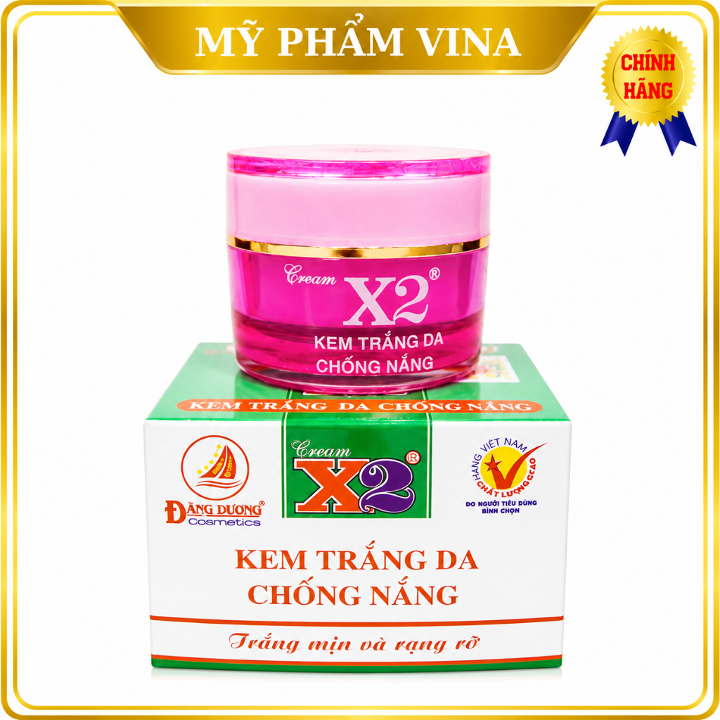 KEM X2 ĐĂNG DƯƠNG - KEM X2 TRẮNG DA CHỐNG NẮNG 8GR
