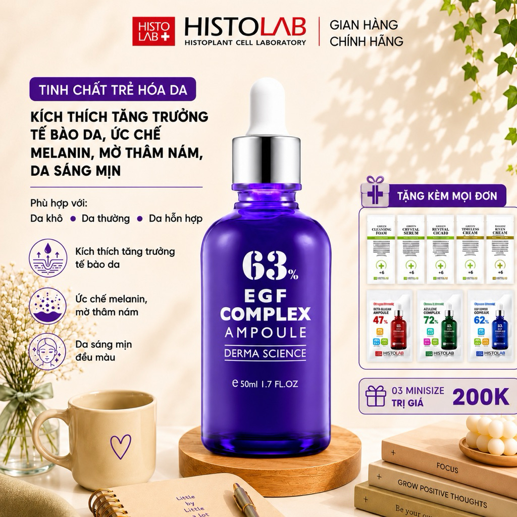 [ HISTOLAB] SERUM 63 EGF COMPLEX AMPOULE - SERUM Chống lão hóa Histolab 63%egf