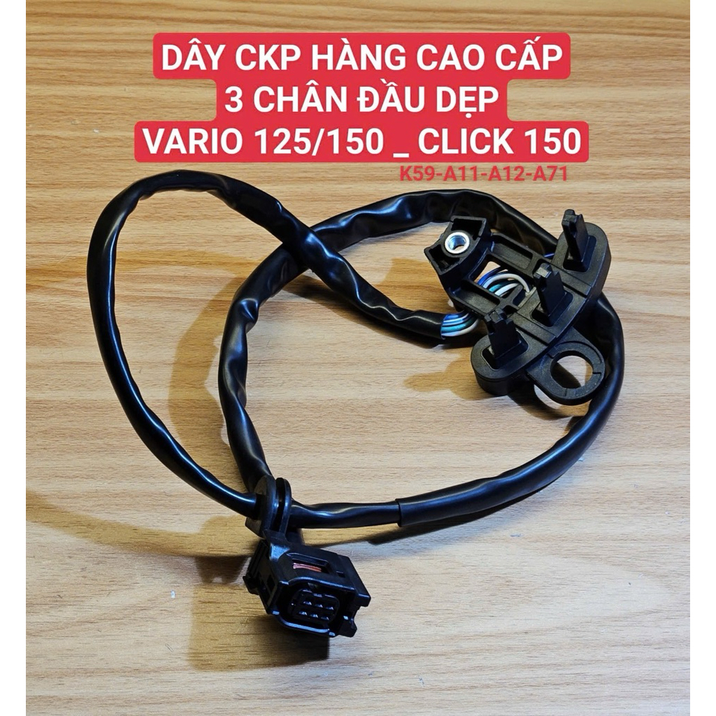 Dây CKP K59 3 Chân Đầu Dẹp Vario 125/150-Click 150 (Mong ACE ủng hộ shop)