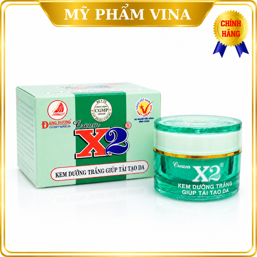 KEM X2 ĐĂNG DƯƠNG - KEM X2 DƯỠNG  TRẮNG GIÚP TÁI TẠO DA 8GR