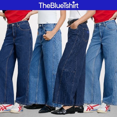 TheBlueTshirt - Quần jean phom dáng ống rộng hơi cong cho nữ - Uncle Horse Riding Jeans - Women