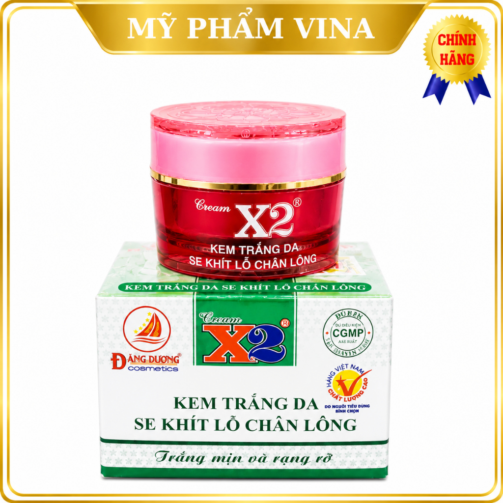 KEM X2 ĐĂNG DƯƠNG - KEM X2 TRẮNG DA SE KHÍT LỖ CHÂN LÔNG 8GR