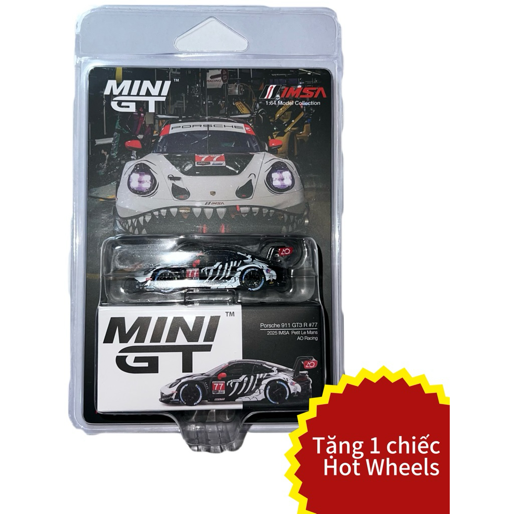 Mini GT Porsche 911 GT3 R #77 AO Racing 2025 IMSA Petit Le Mans