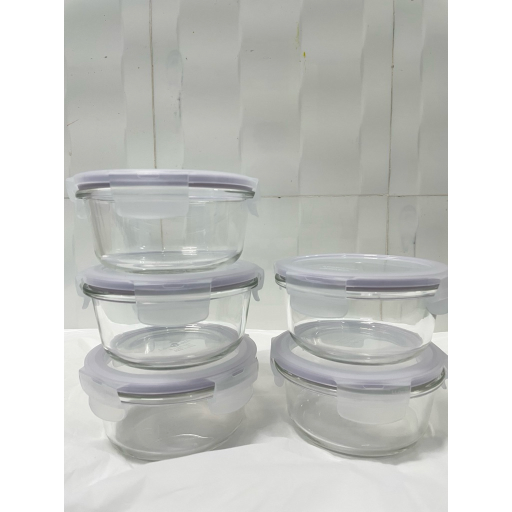 Set 2 hộp/3 hộp thuỷ tinh tròn LnL