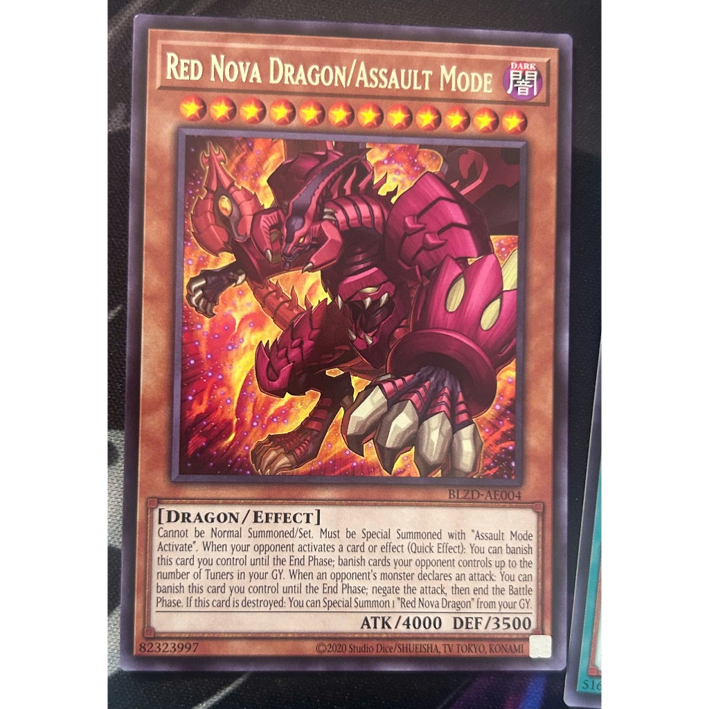 Thẻ bài Yugioh - BLZD-AE004 Red Nova Dragon/Assault Mode (R)