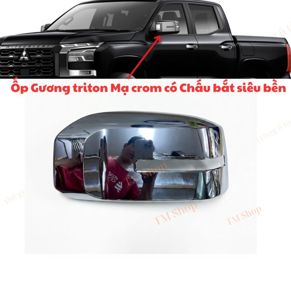 Ốp Gương Mitsubishi Triton 2025 2026 Mạ Crom dành cho xe bán tải triton đời mới