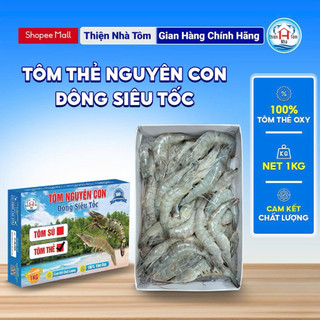 [1KG] Tôm Thẻ Nguyên Con Đông Siêu Tốc hộp 1KG