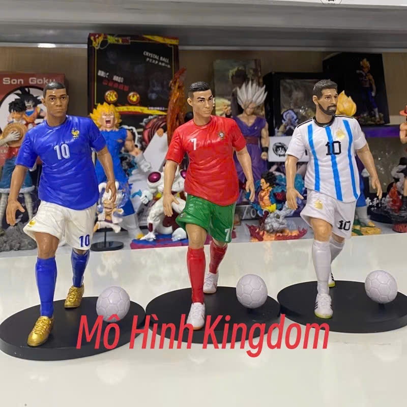 Mô hình các nhân vật cầu thủ đá bóng nổi tiếng Ronaldo Messi Mbappe goat figure CR7 M10 Kylian Mbapp