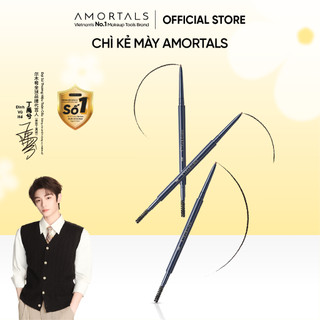 Chì Kẻ Mày Siêu Mảnh Amortals 1.5mm 2in1 - Lâu Trôi, Lên Màu Tự Nhiên, Có Cọ Chải, Dễ Dùng Cho Người Mới
