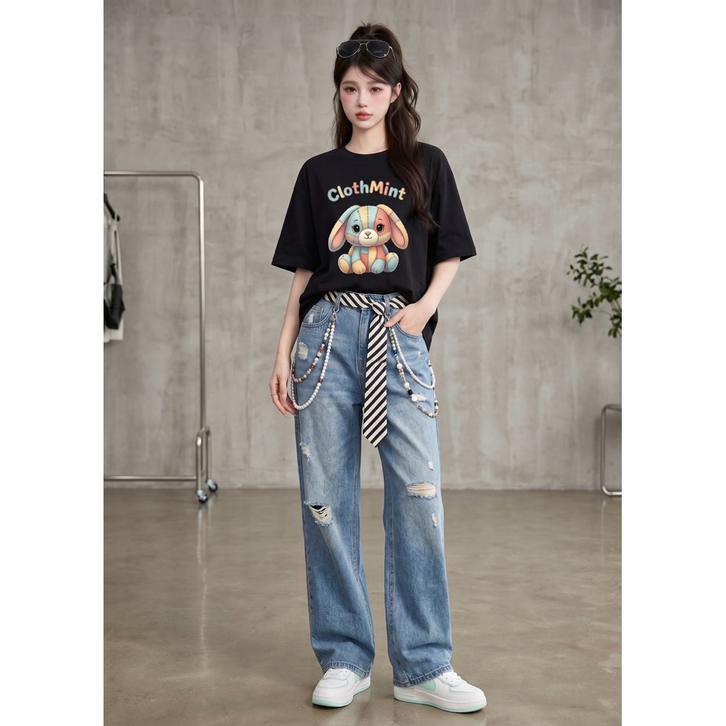 CM05-Áo thun ClothMint Soft Bunny - Unisex Oversized T-Shirt