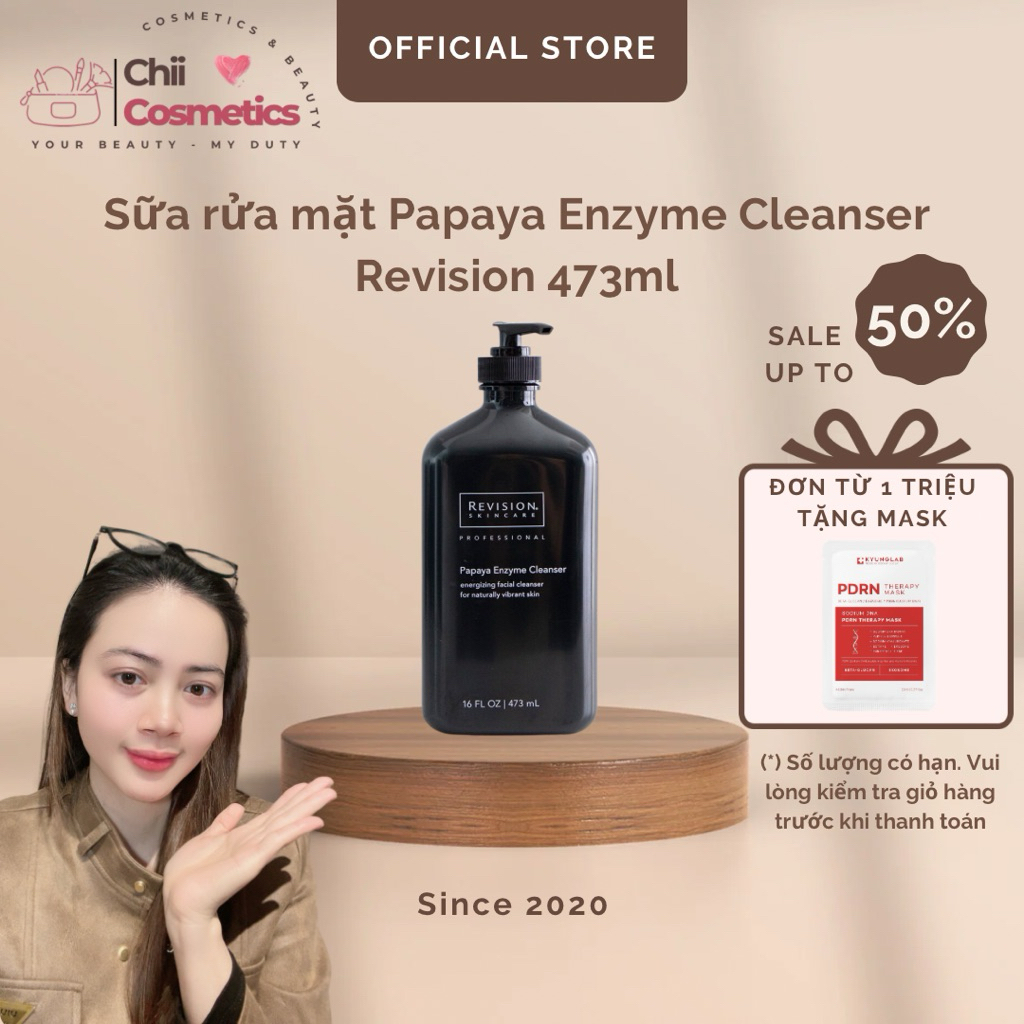 Revision | Revision Papaya Enzyme Cleanser 473ml - Sữa rửa mặt Papaya tẩy tế bào chết với enzyme
