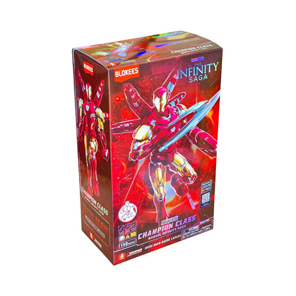 BLOKEES Marvel Infinity Saga Iron Man Mark LXXXV Champion Class - Mô hình lắp ráp Blokees