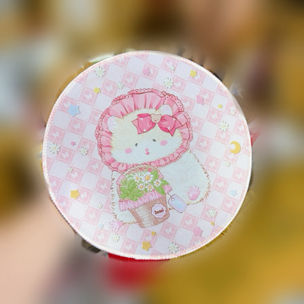 Lót chuột máy tính hình chuột hamster hãng DK jessi xinh xắn